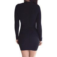 Women Dress,Haoricu Feminine Fashion Bandage Sexy Long Sleeve Dress Casual Straight Dress N8