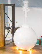 Aromatherapy Humidifier Essential Oil Diffuser 600ml Ultrasonic Cool Mist Whisper-Quiet Humidifier with LED Warm... N4