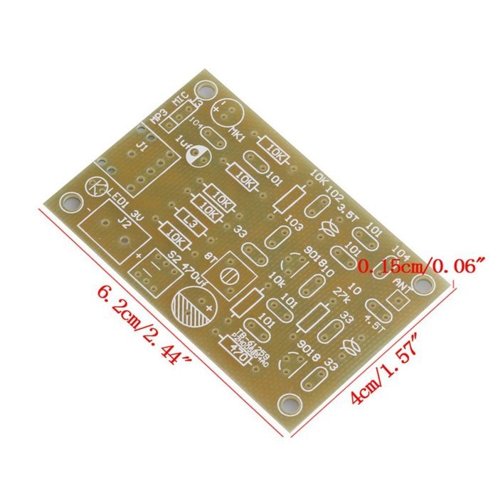 MEXUD-Mass Transmitter DIY Kit with MP3 FM Wireless Release Plate Key Chain for Microphone Transmitter N5