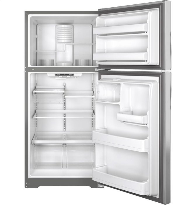 GE GTE18ISHSS 18.2 Cu. Ft. Stainless Steel Top Freezer Refrigerator - Energy Star N4