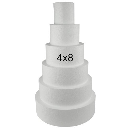 Round 4" Cake Dummies - Set of 4 (4" High by 8" 10" 12" 14") N2