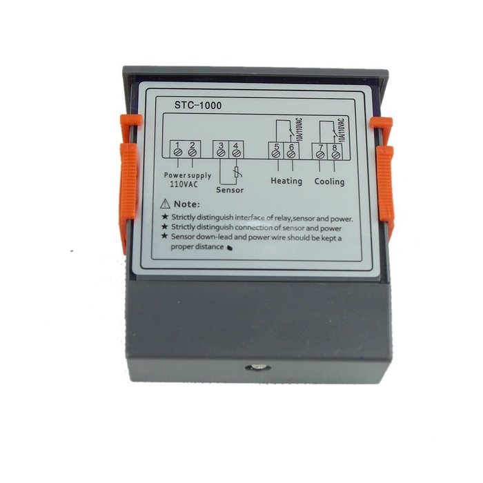 Lerway 110V All-Purpose Temperature Control Controller with Sensor 2 Relay Output Thermostat Stc-1000 N4