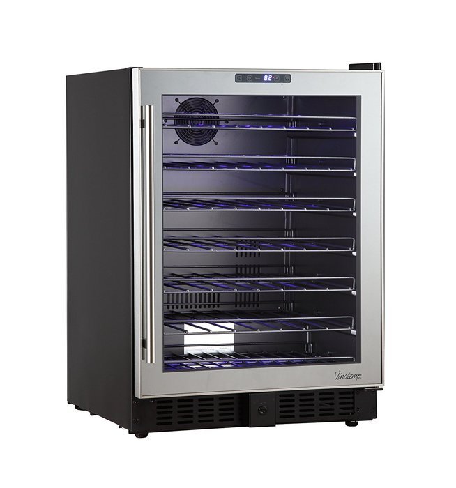 Vinotemp 54-Bottle Touch Screen Mirrored Wine Cooler