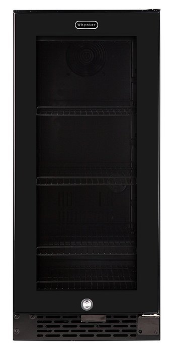 Whynter BBR-801BG Built-in Glass 80-Can Capacity Beverage Refrigerator, 3.4 cu. ft., Black N4