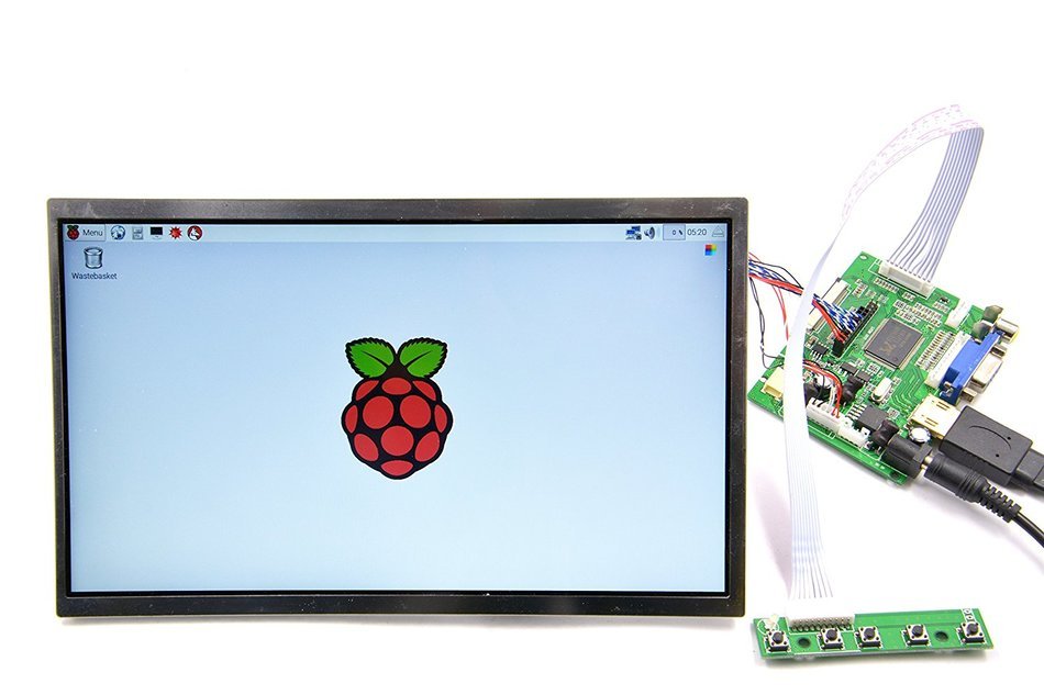 Makerfire Raspberry pi 10.1 inch High Resolution 1366*768 IPS LCD Display Module Kit N4
