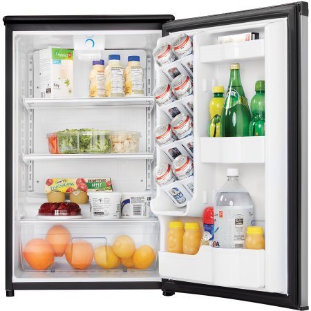 Danby Designer DAR044A5BSLDD 4.4 cu ft Automatic Defrost Compact All Refrigerator 120 volts, Spotless Silver N4