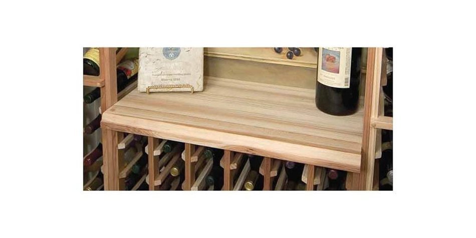 Designer Table Top Below Glass Rack (Prime Mahogany - Classic Mahogany Stain)