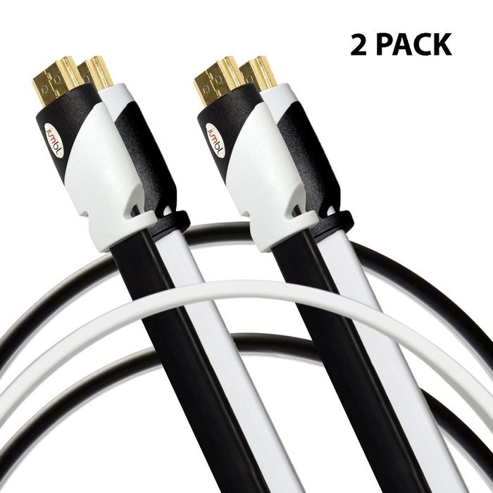 FLAT HDMI Cable 25 Feet High-speed Supports 3D & 4K Resolution Ethernet 1080P Audio Return, Connect HDTV to Satellite... N3