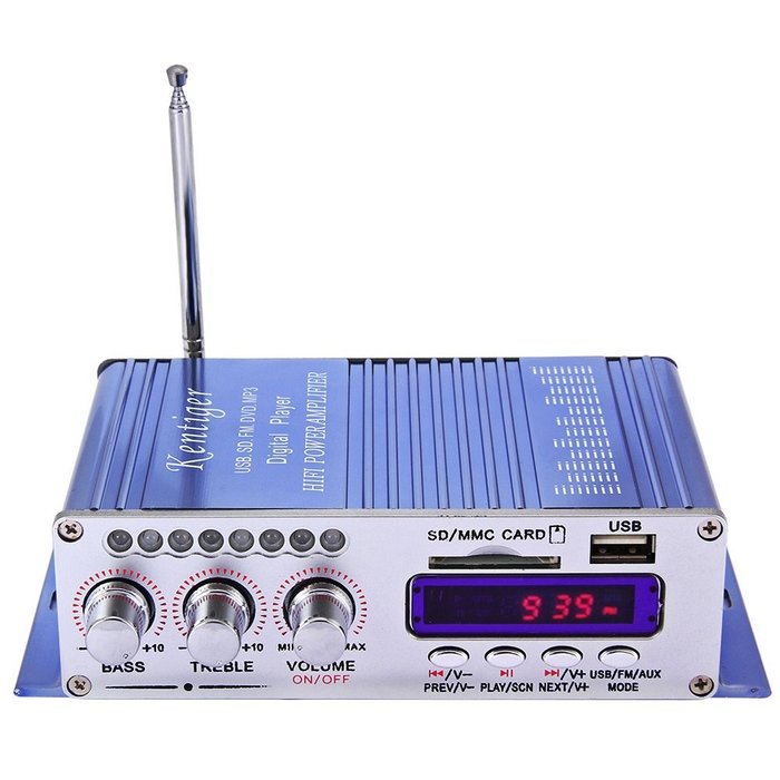 Robolife USB FM Audio Car Stereo Amplifier Radio MP3 Speaker Hi-Fi 2 Channel Power Player with Romote Control N3