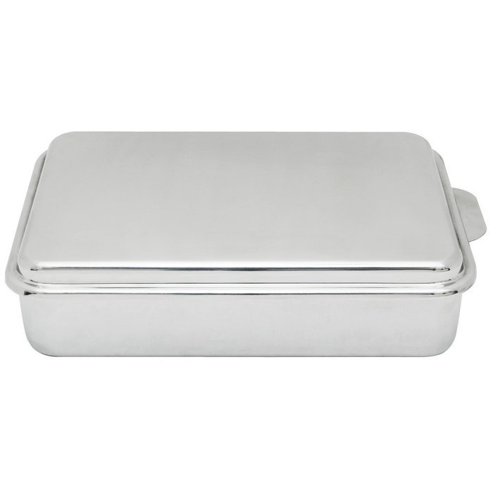 Lindy's Stainless Steel 9 X 13 inches Covered Cake Pan, Silver