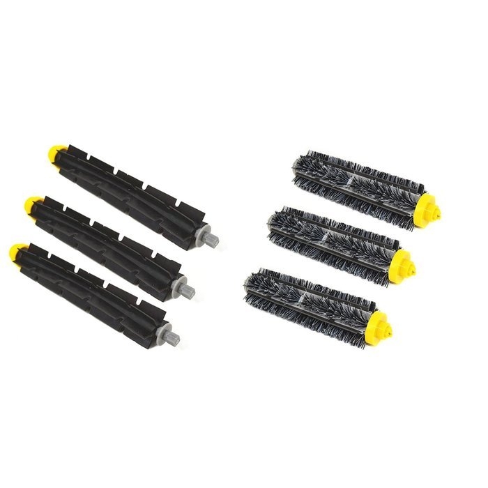 GVDOR Flexible 3-Armed Side Beater Brush & Bristle Brush for Irobot Roomba 600 700 Series 760 770 780 790 Etc.... N3