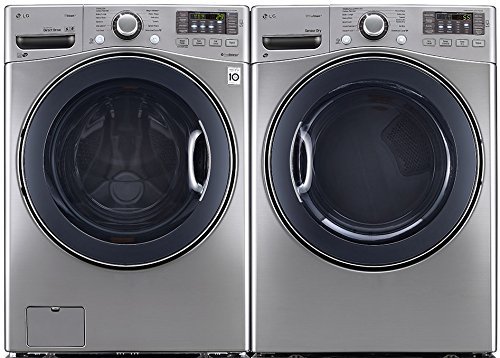 POWER PAIR SPECIAL-LG Turbo Series Ultra Large Capacity Laundry System with Steam Options(WM3570HVA_DLGX3571V)...