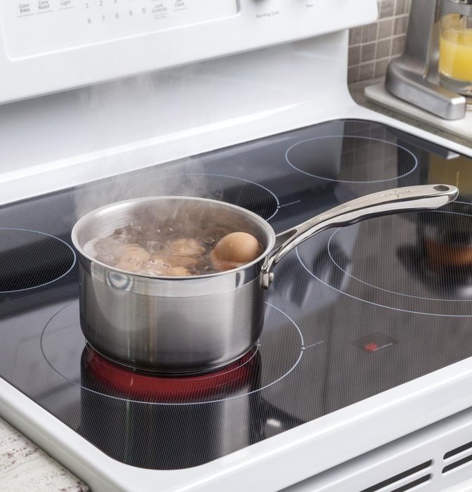 GE JB750DJWW 30" White Electric Smoothtop Range - Convection N2