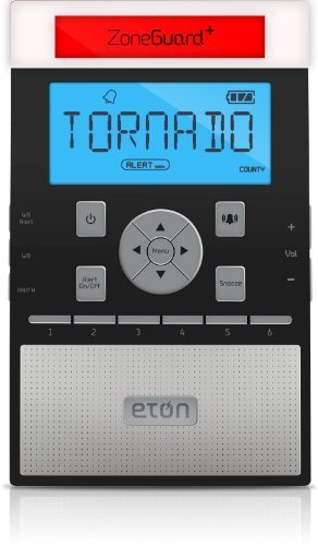 Eton ZoneGuard+ Weather Alert Clock Radio System with Wireless Alert Modules - Black (NZG200B) Style: ZoneGuard+ N6