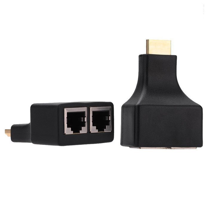 HENGSHENG&reg; 30M/100 Feet HDMI Dual RJ45 CAT5E CAT6 UTP LAN Ethernet HDMI Extender Repeater 1080P For HDTV HDPC... N3
