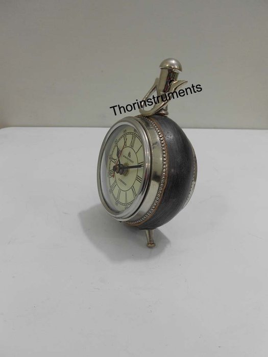 Vintage Nautical Roman Counter Table Top Leather Clock A Home Decor Item