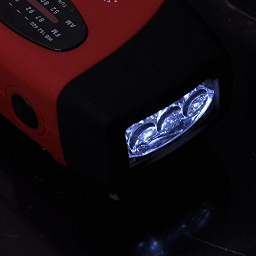 CISNO Multi-tasking Emergency Camping LED Flashlight Radio Cellphone Solar Hand Crank Power Bank N6
