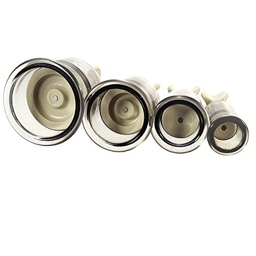 OAGTECH 4PCS Screw-type Magnetic Hand Cupping Suction Vacuum Cupping N4