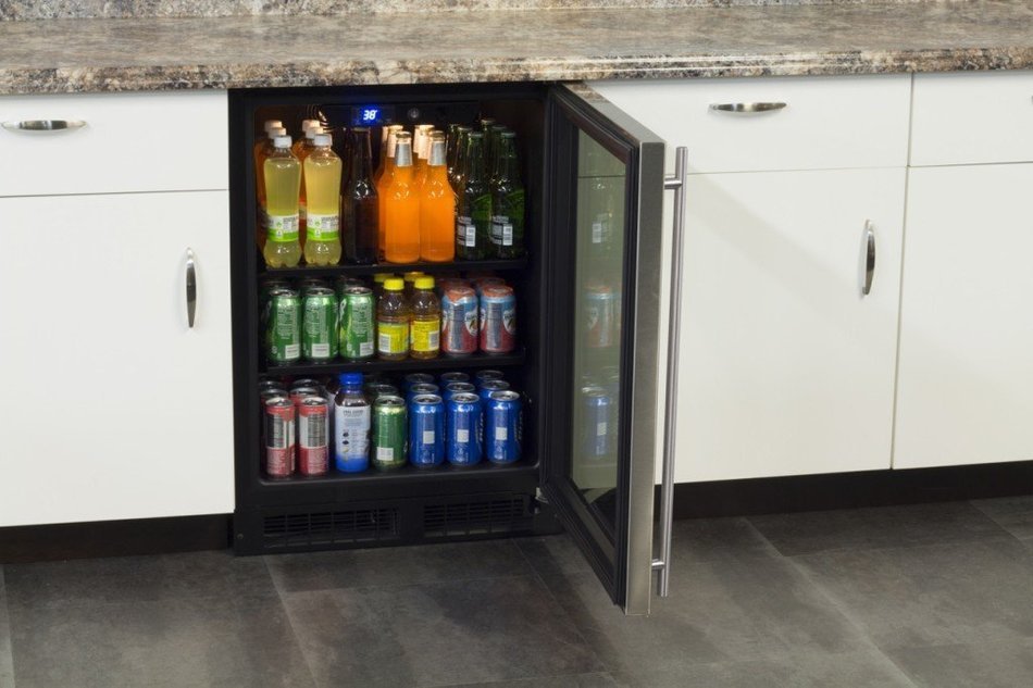 Marvel ML24BCG0RS Beverage Center, Glass Door, Right Hinge, 24-Inch, Stainless Steel N2