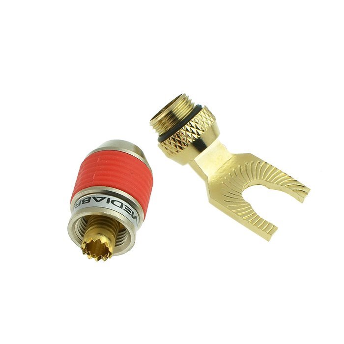 Mediabridge ULTRA Series Fast-Lock 45&deg; Spade Plugs - 2 Pair Per Package - (Part# SPC-ST2-2 ) N3