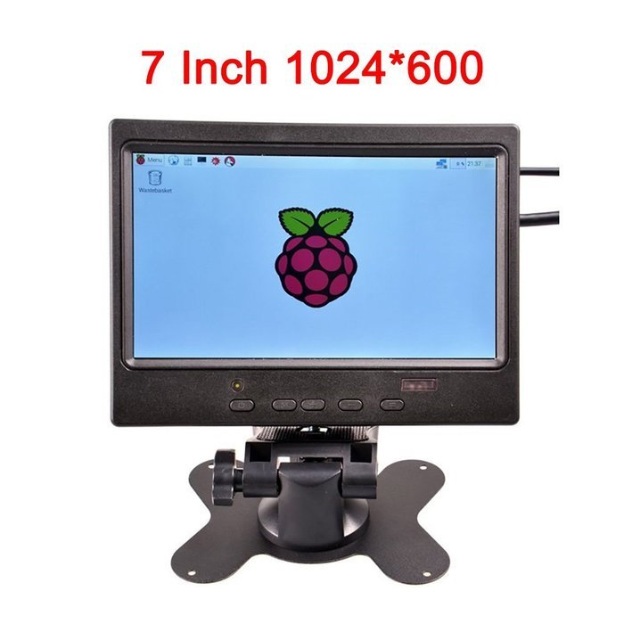 GeeekPi 7 inch 1024x600 TFT HDMI Display LCD Color Monitor for Raspberry Pi 3/2/B+/PC