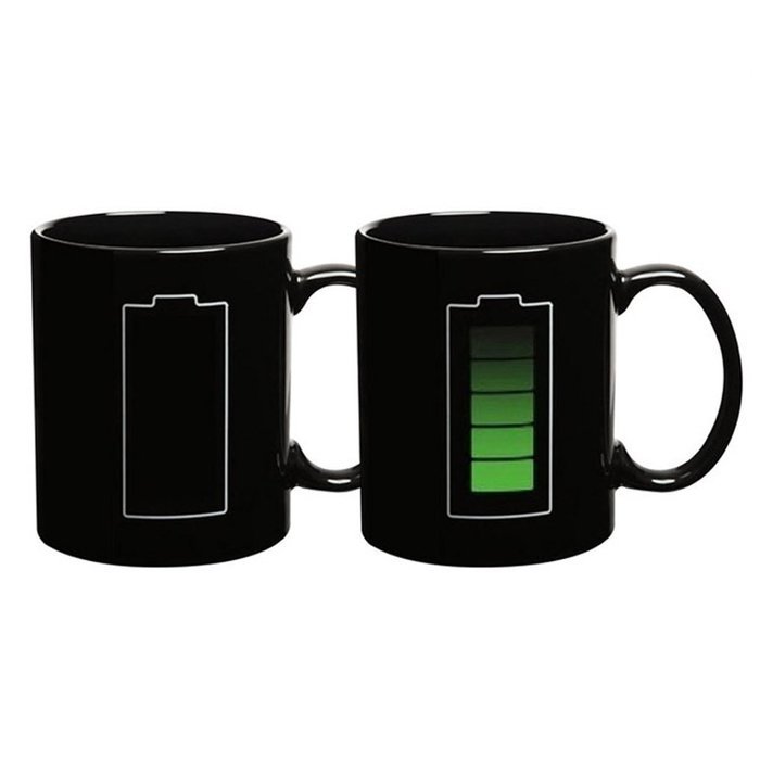 MuLuo Magic Battery Morph Porcelain Temperature Colour Changing Mug Cup