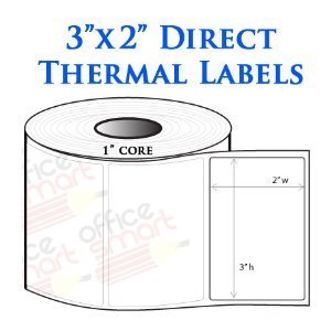 1 Roll - 3x2 Direct Thermal Labels for Zebra GC420d GC420t GK420d GK420t GX420d GX420t LP2844 LP2442 TLP2844 ZP450...