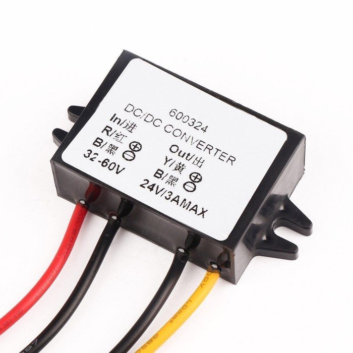 RioRand DC-DC Synchronous Buck Power Converter 32-60V 48V to 24V 3A 72W Step Down Voltage Regulator Waterproof N5