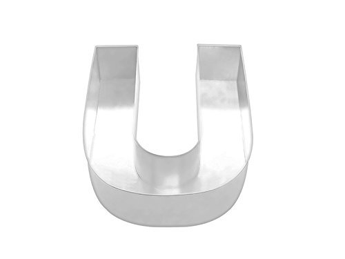 14" ALPHABET "U" BIRTHDAY WEDDING ANIVERSARY CAKE TIN N3