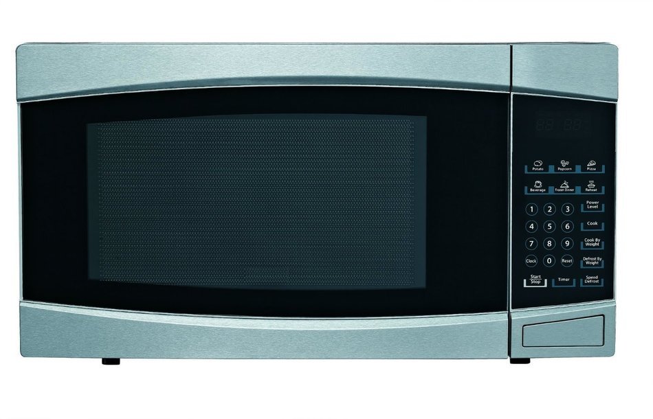 RCA RMW1414 Stainless Steel Microwave, 1.4 cu. ft., Black