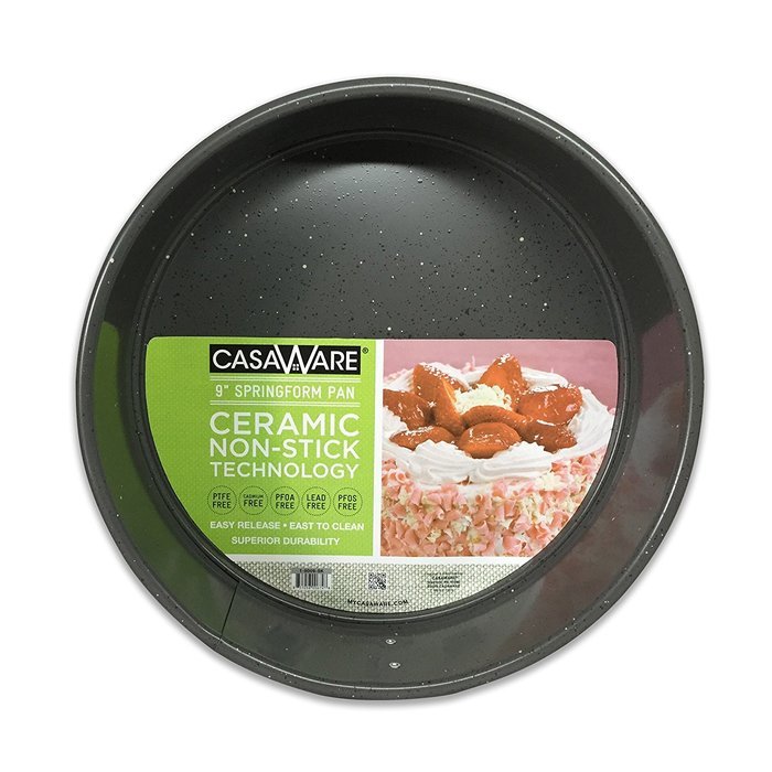 casaWare 9-inch Springform Pan Ceramic Coated NonStick (Silver Granite) N2