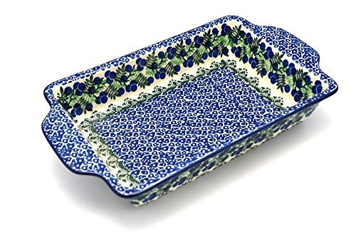 Polish Pottery Baker - Rectangular Brownie Pan - Huckleberry