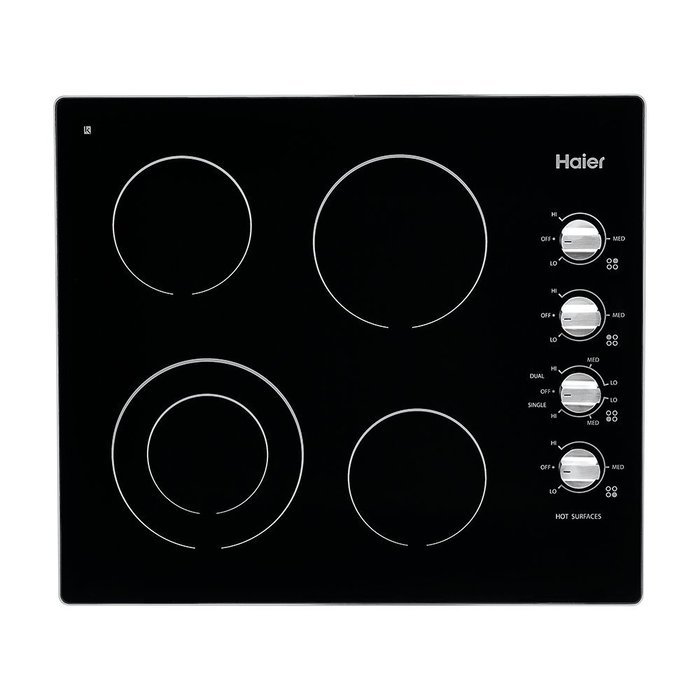 24" Electric Cooktop with 4 Burners N3