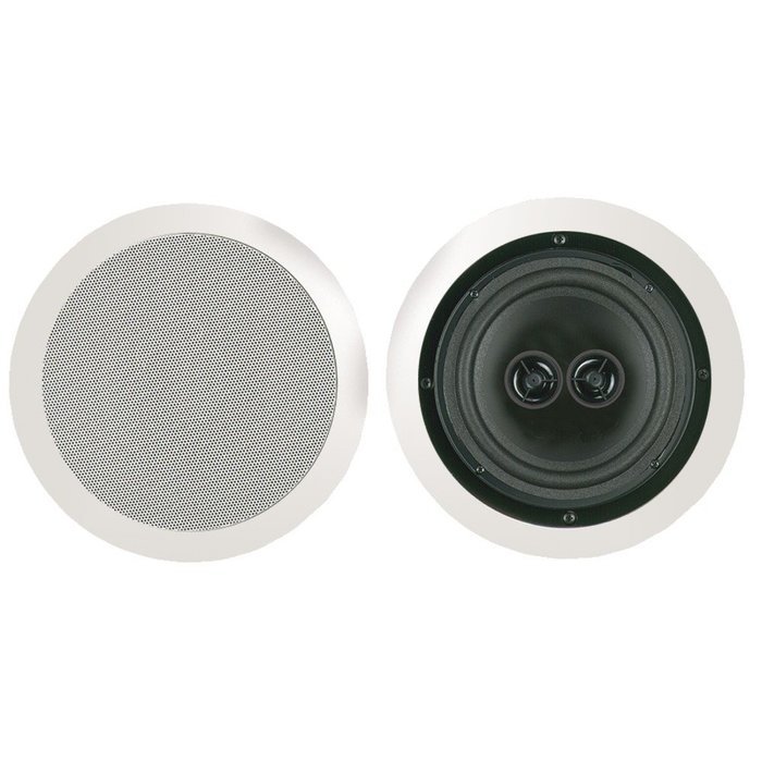 1 - 8" Dual Voice Coil Stereo Ceiling Speaker, 10W - 200W, 100W recommended amp power , MSR8D
