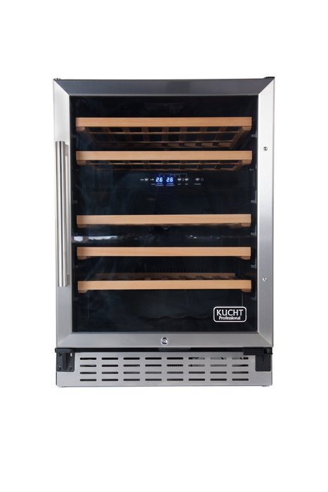 Kucht K150D-48 Bottles Wine Cooler With Dual Temperature Zone Defrost Cooling 2 Layers Glass Door and Security N3
