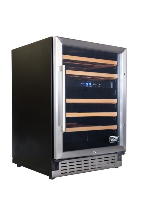 Kucht K150D-48 Bottles Wine Cooler With Dual Temperature Zone Defrost Cooling 2 Layers Glass Door and Security N4