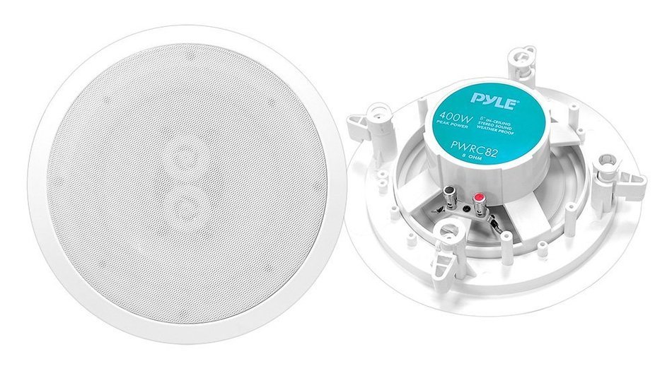 Pyle Home PWRC52 5.25-Inch Weather Proof 2-Way In-Ceiling / In-Wall Stereo Speaker (Single Speaker) N5