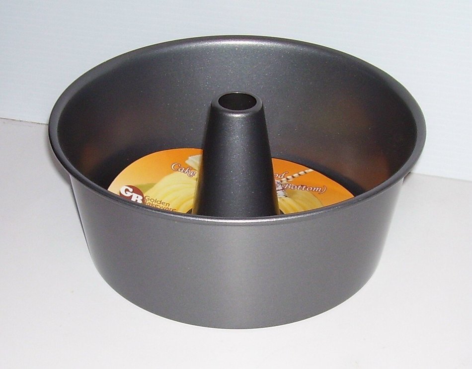 9" Round Nonstick Angel Food Cake Pan with Removable Bottom