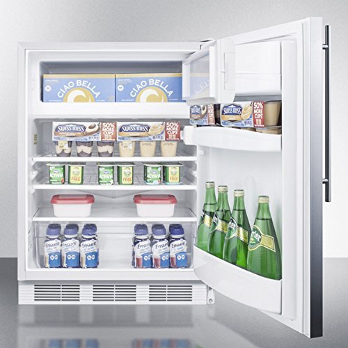 Summit AL650SSHH 24" Top Freezer Refrigerator with 5.1 cu. ft. Capacity Adjustable Glass Shelves Cycle Defrost... N2