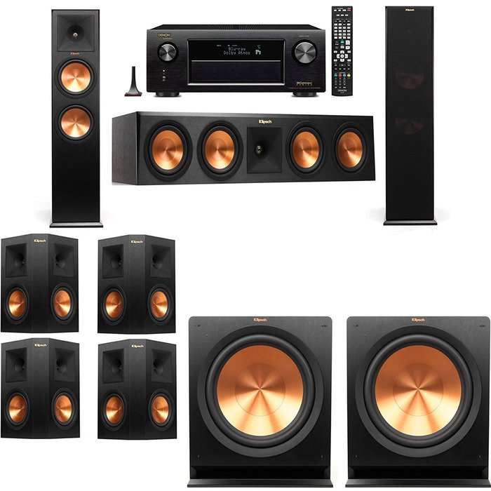 Klipsch RP-280F Tower Speakers-7.2-Denon AVR-X4100W