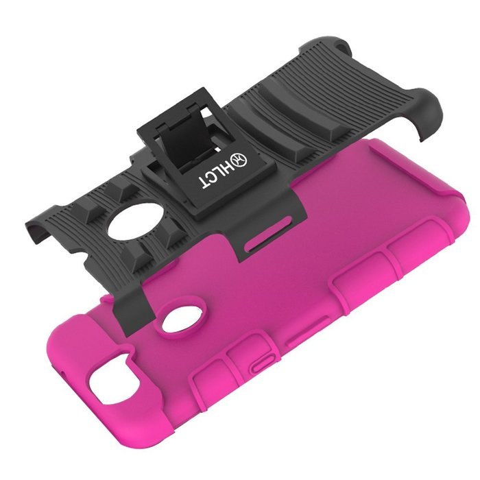Google Nexus 6P Case, HLCT Rugged Shock Proof Dual-Layer PC and Soft Silicone Case With Built-In Kickstand for... N16