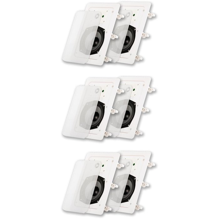 Acoustic Audio CS-IW520-3PR 200 Watt 5.25" 2-Way Home Theater In-Wall/Ceiling Speakers (3-Pair)