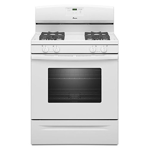 AMANA AGR5630BDW 5.0 cu. ft. Single Oven Free-Standing Gas Range, 30", White N6