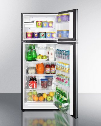 Summit FF1159SSIM 24" Freestanding Top Freezer Refrigerator with 10.3 cu. ft. Total Capacity, Ice Maker in Stainless... N3