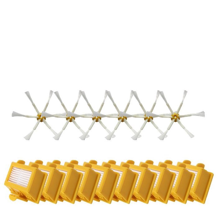 Hongfa Irobot Roomba Replacement Filter Roomba Yellow Hepa Filter and 6-armed Sidebrush Compatible with Roomba...