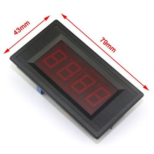 RioRand Directly Measure +/- 0-10A DC Digital Ammeter Ampere Panel Current Meter 4 Digit Red LED Tester N2