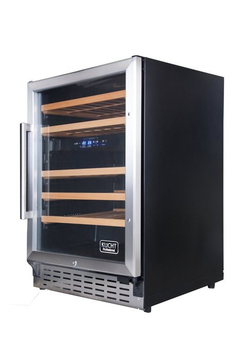 Kucht K150D-48 Bottles Wine Cooler With Dual Temperature Zone Defrost Cooling 2 Layers Glass Door and Security N6