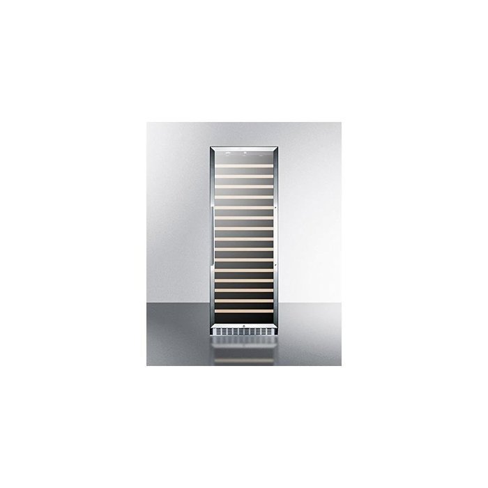 Summit SWC1926 24" Wine Cooler with 171 Bottle Capacity Single Zone 15 Wooden Shelves and Double Pane Tempered...