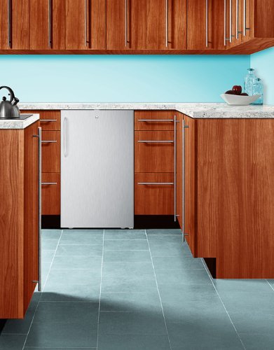 Summit CM411L7CSSADA: Commercially listed ADA compliant 20" wide built-in refrigerator-freezer in with a lock... N3