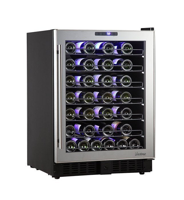 Vinotemp 54-Bottle Touch Screen Mirrored Wine Cooler N2
